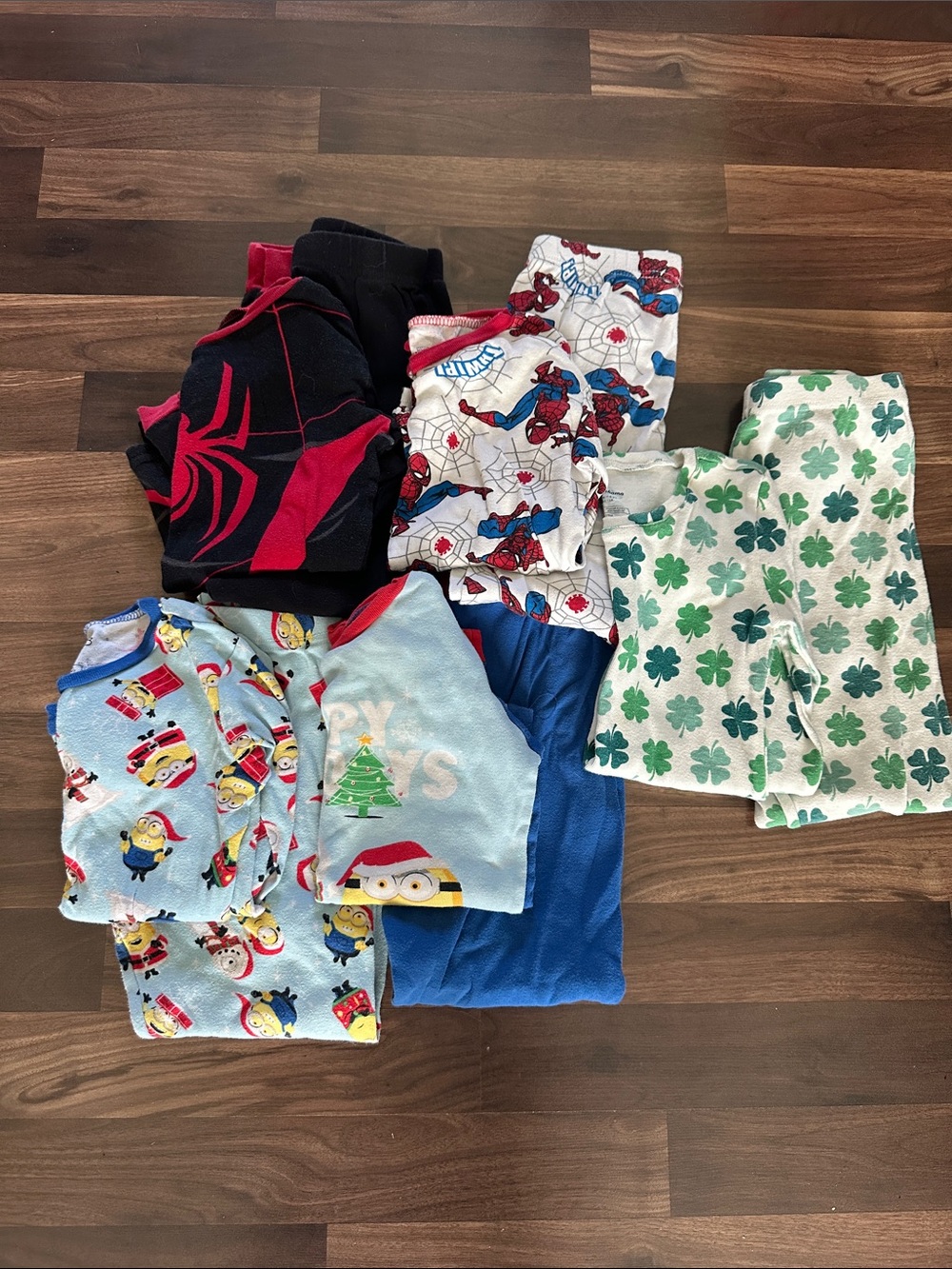 Kids Pajama Set - Assorted Blue, Black, White, Green Patterns
